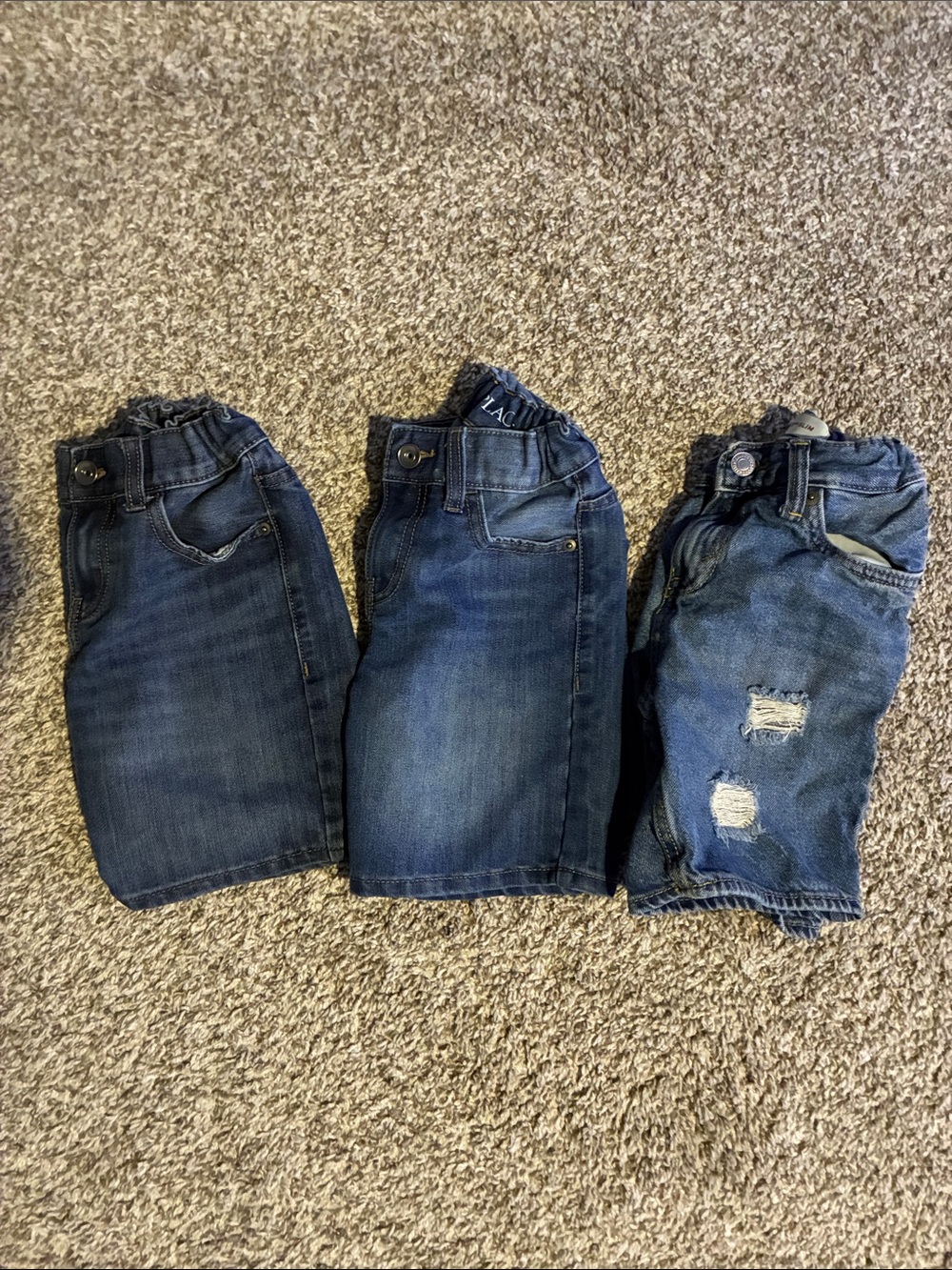 The Children's Place Dark Blue Denim Shorts Trio